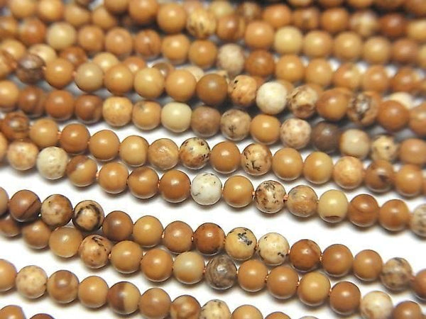 Picture Jasper Round 2mm 1strand beads (approx. 15 inches/38 cm)
