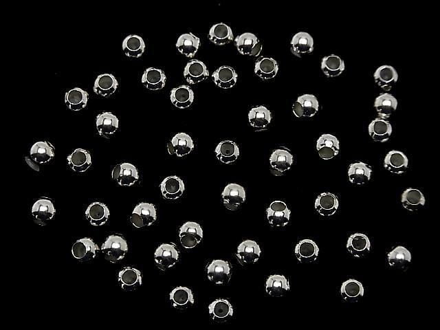 Billes coulissantes Argent 925 [3mm][4mm] Plaqué Rhodium 5 pièces