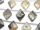 [Video] Montana Moss Agate AA++ Rosette Carving 1strand (8pcs)