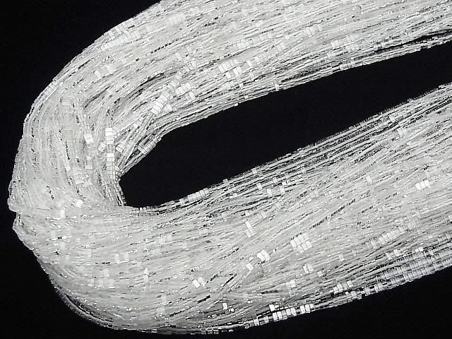 [Video] Crystal AAA Square Rondelle (Disc) 2x2x1mm 1strand beads (approx. 15 inches/37 cm)