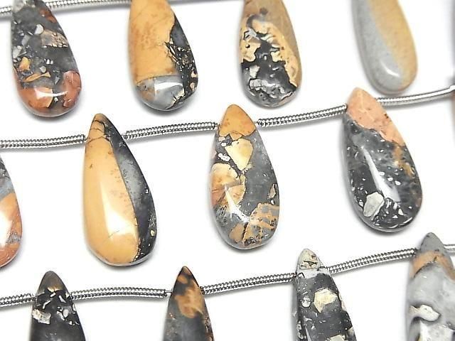 [Video] Marigano Jasper Pear shape (Smooth) 1strand (8pcs)