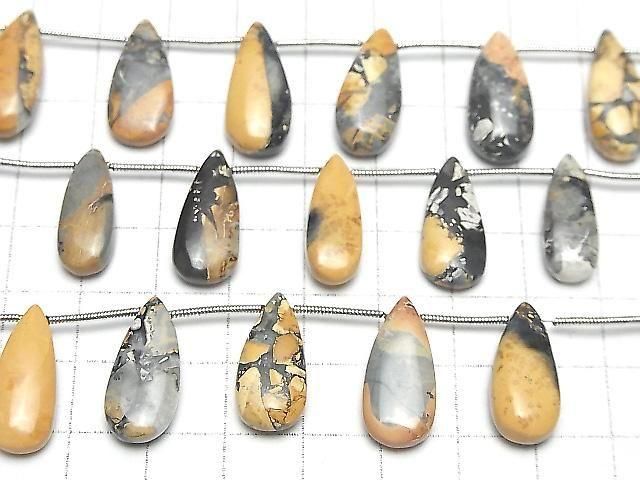 [Video] Marigano Jasper Pear shape (Smooth) 1strand (8pcs)