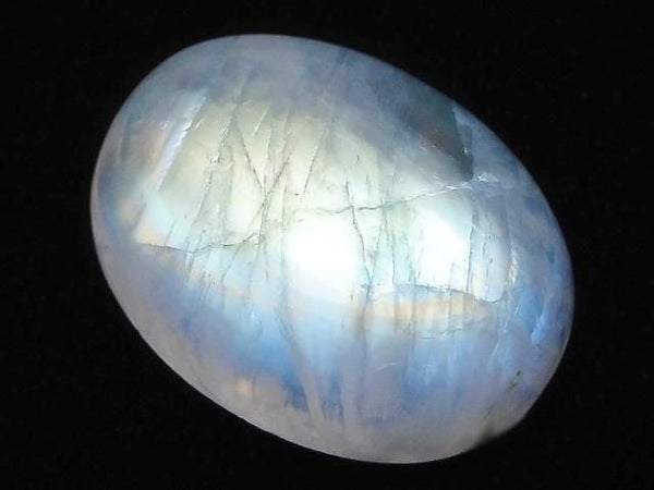 [Video][One of a Kind] High Quality Rainbow Moonstone AAA Cabochon 1pc NO.3