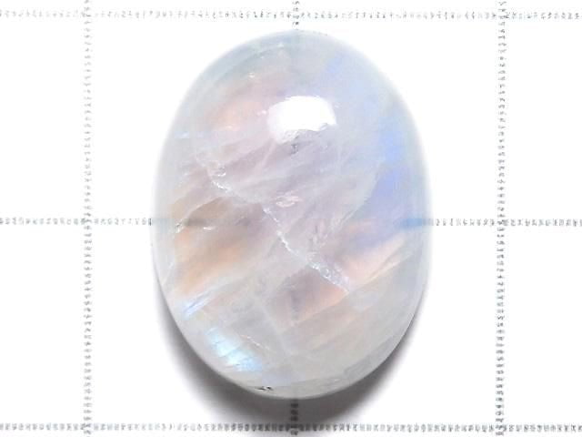 [Video][One of a Kind] High Quality Rainbow Moonstone AAA Cabochon 1pc NO.3