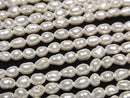 [Video] Fresh Water Pearl AA White Rice-Baroque 3.5x2.5x2.5mm Pearl Coated 1strand Beads (approx. 15 inches/38 cm)