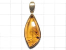 [Video][One of a kind] Baltic Amber Pendant 18KGP NO.119