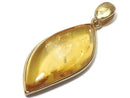 [Video][One of a kind] Baltic Amber Pendant 18KGP NO.120