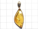 [Video][One of a kind] Baltic Amber Pendant 18KGP NO.122