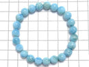 [Video][One of a kind] Larimar Pectolite AA++ Round 8mm Bracelet NO.7