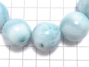 [Video][One of a kind] Larimar Pectolite AA++ Round 21mm Bracelet NO.10
