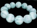 [Video][One of a kind] Larimar Pectolite AA++ Round 21mm Bracelet NO.10