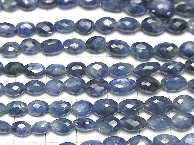 [Video] High Quality Blue Sapphire AA++ Faceted Oval Half or 1-Strand Beads (approx. 7 inches/18 cm)
