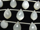 [Video] High Quality White Moonstone AA++ Marquise Rice Faceted Briolette 1strand (8pieces)