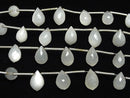 [Video] High Quality White Moonstone AA++ Marquise Rice Faceted Briolette 1strand (8pieces)