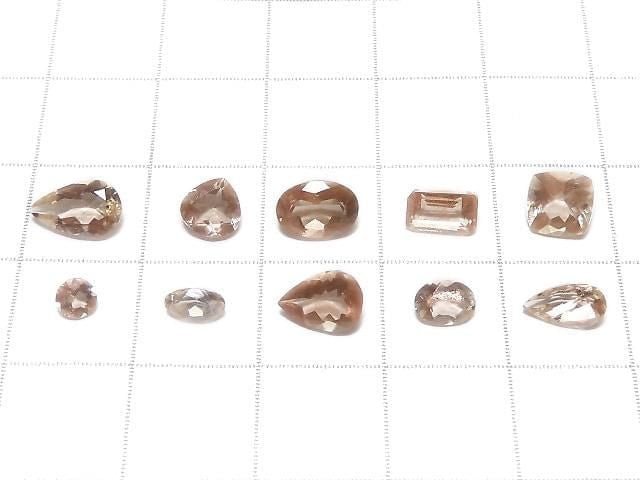 [Video][One of a Kind] High Quality Oregon Sunstone AAA Loose Faceted Stone 10pcs Set NO.237