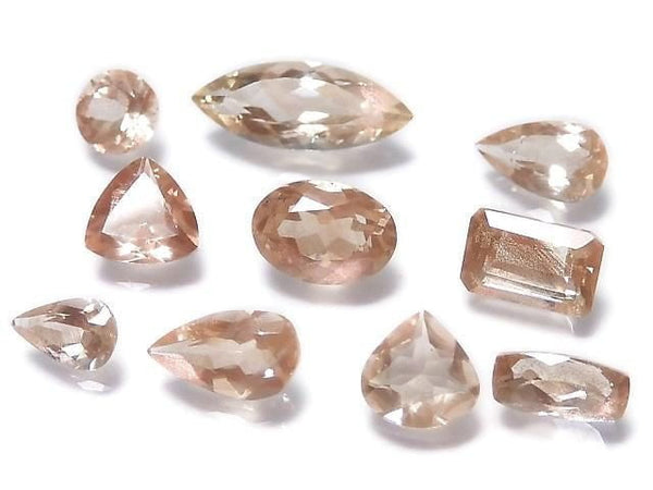 [Video][One of a Kind] High Quality Oregon Sunstone AAA Loose Faceted Stone 10pcs Set NO.238
