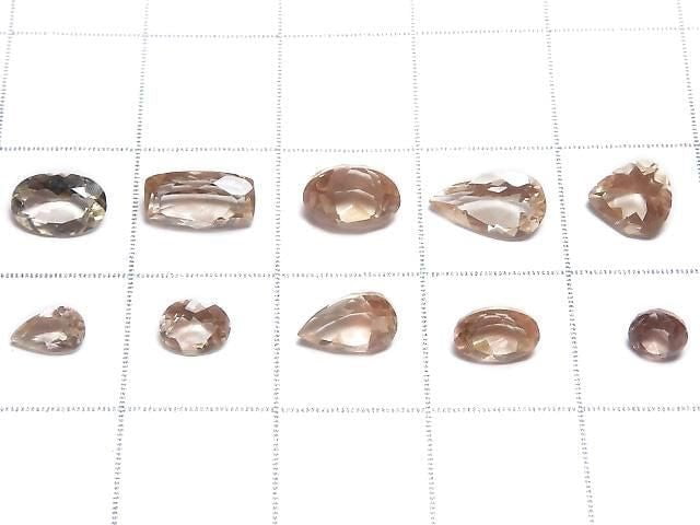 [Video][One of a Kind] High Quality Oregon Sunstone AAA Loose Faceted Stone 10pcs Set NO.239
