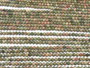 [Video]High Quality! Unakite Faceted Round 4mm 1strand beads (aprx.15inch/37cm)