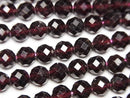[Video]High Quality! Mozambique Garnet AAA- 64Faceted Round 6mm half or 1strand beads (aprx.15inch/36cm)