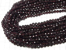 [Video]High Quality! Mozambique Garnet AAA- 64Faceted Round 6mm half or 1strand beads (aprx.15inch/36cm)