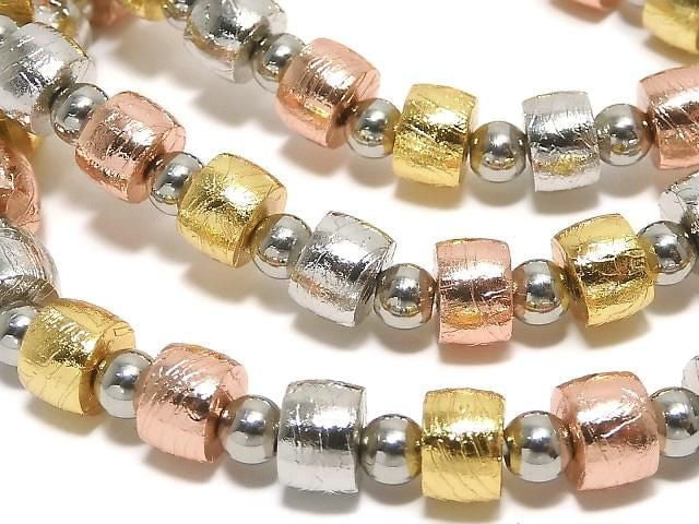 [Video]Meteorite (Altai meteorite) Rondelle 6x6x4mm Multi-color Bracelet