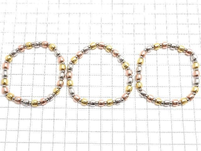 [Video]Meteorite (Altai meteorite) Rondelle 6x6x4mm Multi-color Bracelet