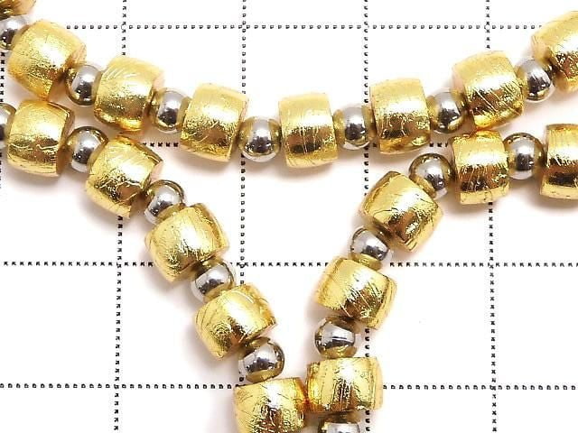 [Video] Meteorite (Altai Meteorite) Rondelle 6x6x4mm Yellow Gold Bracelet