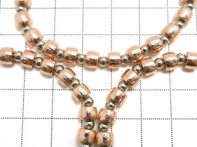 [Video] Meteorite (Altai Meteorite) Rondelle 6x6x4mm Pink Gold Bracelet