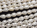 [Video] Fresh Water Pearl AA Rice-Drop 5x4x4mm White 1strand beads (approx. 15 inches/37 cm)