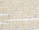 [Video] Fresh Water Pearl AA Rice-Drop 5x4x4mm White 1strand beads (approx. 15 inches/37 cm)