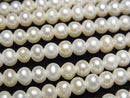 [Video] Fresh Water Pearl AAA- Potato 4mm White [1mm hole] 1strand beads (aprx.14inch/35cm)