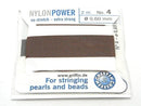 Griffin Cord (Nylon Beading Cord Thread) [0.50mm-0.60mm] Brown 1pc