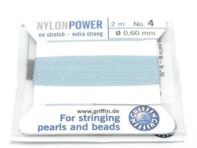 Griffin Cord (Nylon Bead Cord Thread) [0.50mm-0.60mm] Turquoise 1pc