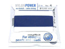 Griffin Cord (Nylon Beading Cord Thread) [0.50mm-0.60mm] Dark Blue 1pc