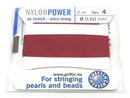 Griffin Cord (Nylon Beading Cord Thread) [0.50mm-0.60mm] Garnet 1pc