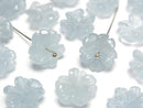 [Video]Aquamarine AAA- Flower 11mm Center Hole 2pcs
