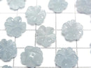 [Video]Aquamarine AAA- Flower 11mm Center Hole 2pcs