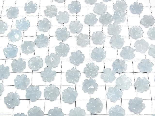 [Video]Aquamarine AAA- Flower 11mm Center Hole 2pcs