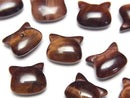 [Video] Red Tiger's Eye AA+ Cat Motif 10x12mm [Half Drilled Hole (Back)] 3pcs