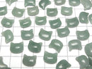 [Video] Green Aventurine Cat Motif 10x12mm [Half Drilled Hole (Back)] 3pcs