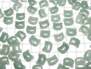[Video] Green Aventurine Cat Motif 10x12mm [Half Drilled Hole (Back)] 3pcs