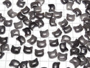 [Video] Silver Obsidian Cat Motif 10x12mm [Half Drilled Hole (Back)] 2pcs