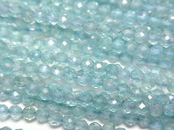 [Video]High Quality! Apatite AAA- Faceted Round 2.5mm 1strand beads (aprx.15inch/37cm)