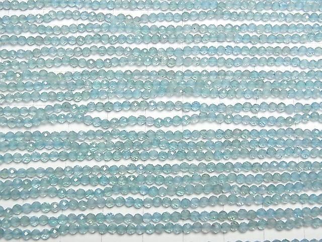 [Video]High Quality! Apatite AAA- Faceted Round 2.5mm 1strand beads (aprx.15inch/37cm)
