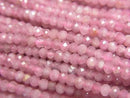 [Video] High Quality! Pink Tourmaline AA++ Faceted Button Rondelle 3x3x2mm 1strand beads (approx. 15 inches/37 cm)