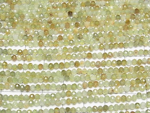 [Video] High Quality! Grossular Garnet AA Faceted Round 3mm 1strand beads (approx. 15 inches/37 cm)