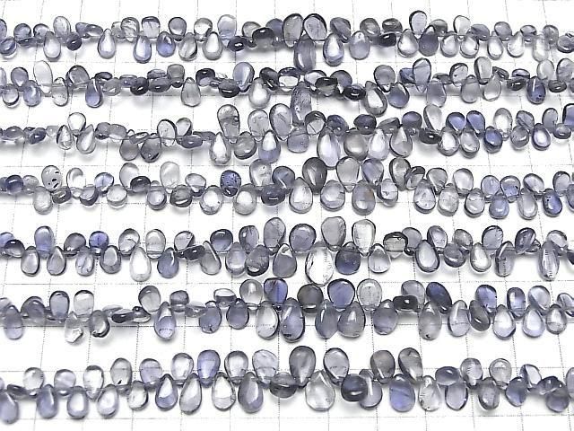 [Video] High Quality Iolite AA++ Pear Shape (Smooth) 1 Strand Beads (approx. 7 inches/18 cm)