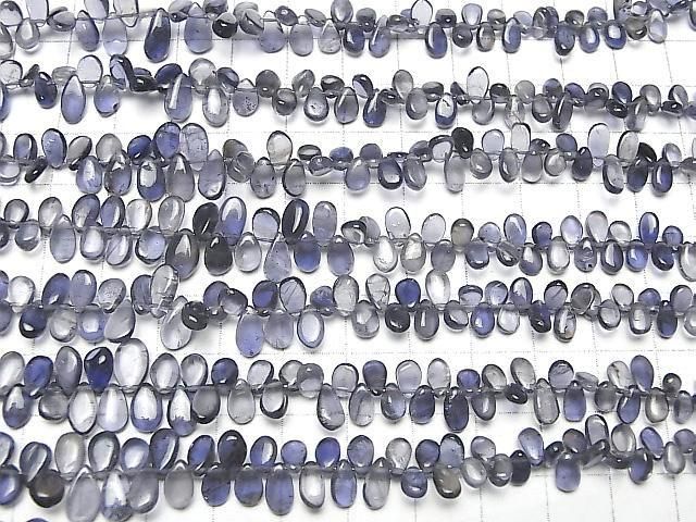 [Video] High Quality Iolite AA++ Pear Shape (Smooth) 1 Strand Beads (approx. 7 inches/18 cm)