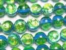 [Video] Lampwork Beads Round 10mm [Iheyamarin/Luminous type] 1/4 or 1 strand beads (approx. 15 inches/36 cm)