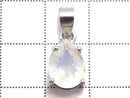 [Video][One of a kind] High Quality Rainbow Moonstone AAA Faceted Pendant Silver925 NO.61